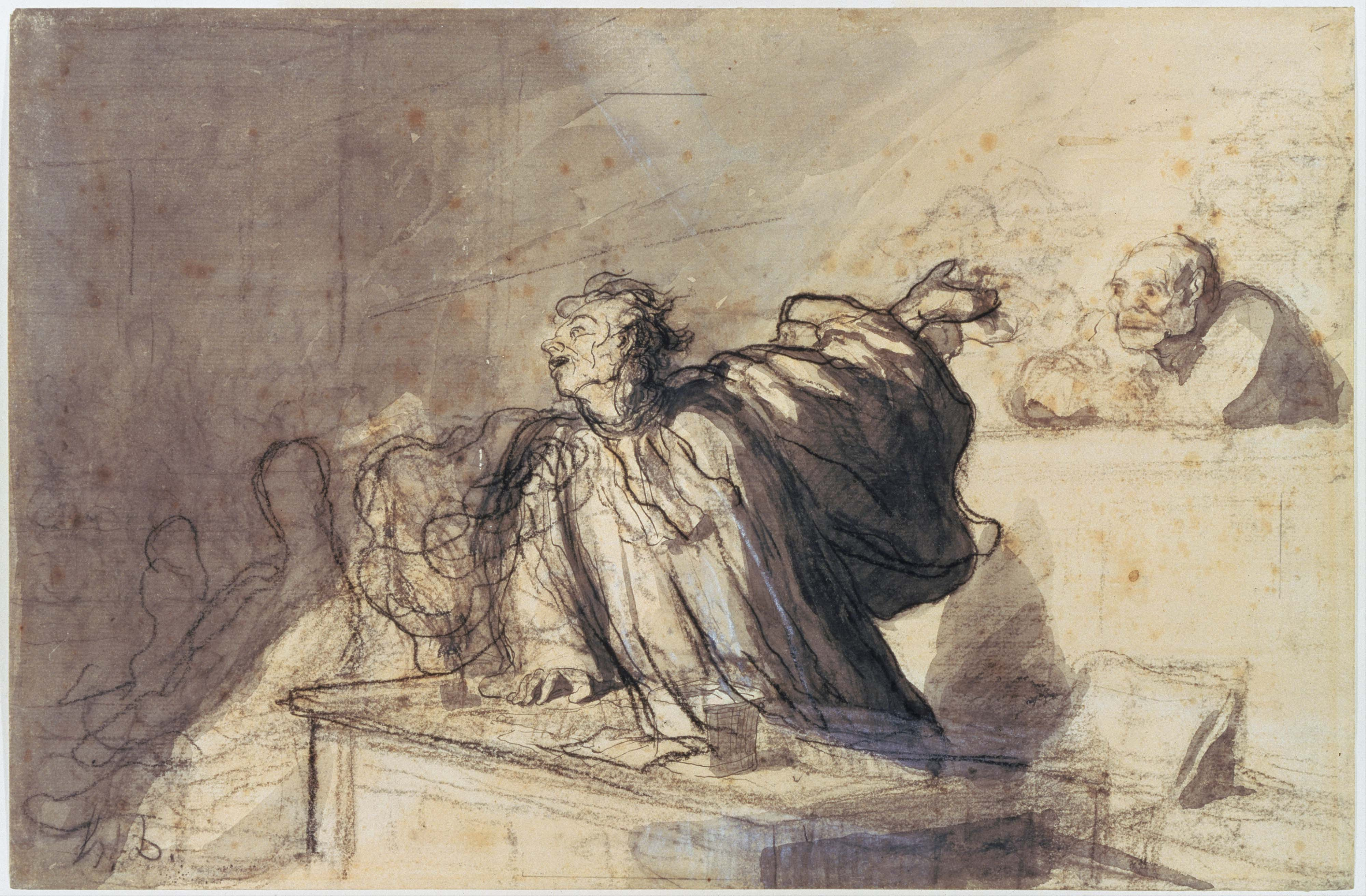 Honoré Daumier, Plea for the Defense, ca. 1862